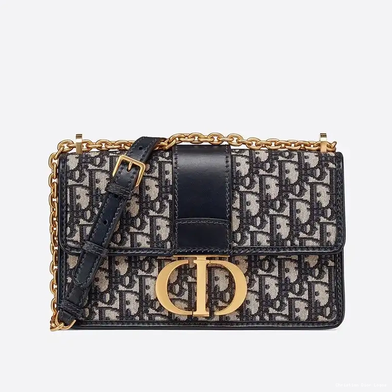 Bag 30 Chain Motif Canvas Blue Dior Montaigne Oblique 0429 Luxury